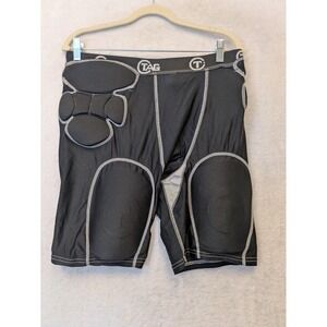TAG Padded Compression Shorts Men's Adult‎ Large Black Football